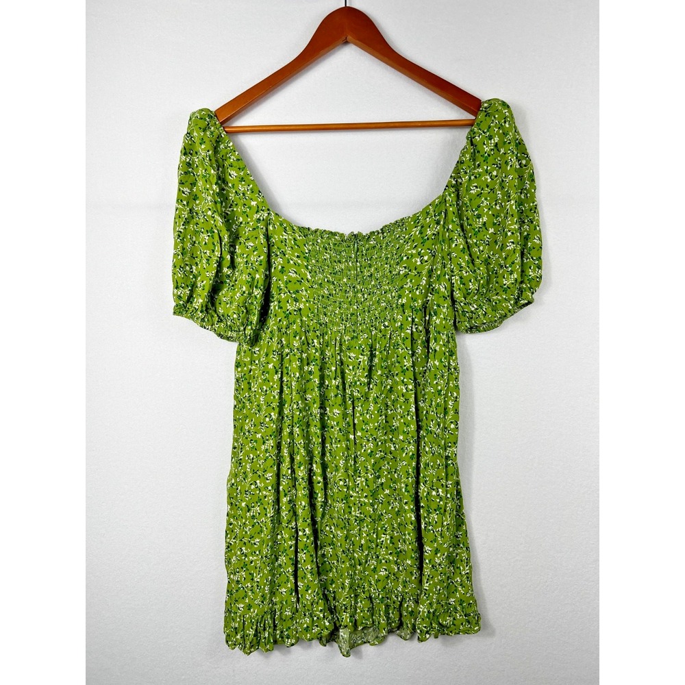 Reformation Bristol Mini Dress Size XL Samantha Green‎ Floral Babydoll - Picture 4 of 11